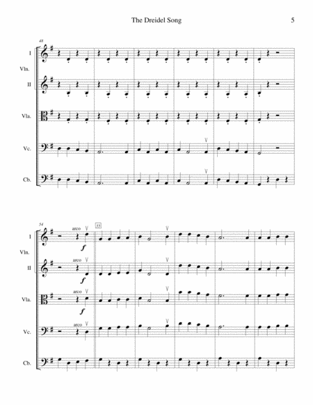 The Dreidel Song (I Have a Little Dreidel) - for string orchestra image number null