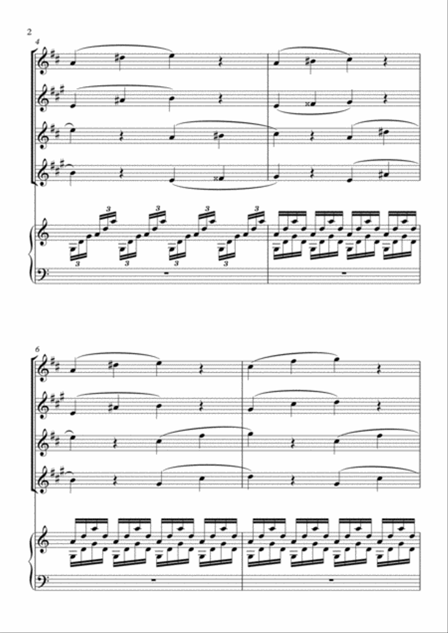 The Carnival of the Animals Small Ensemble scores gallery preview page 2