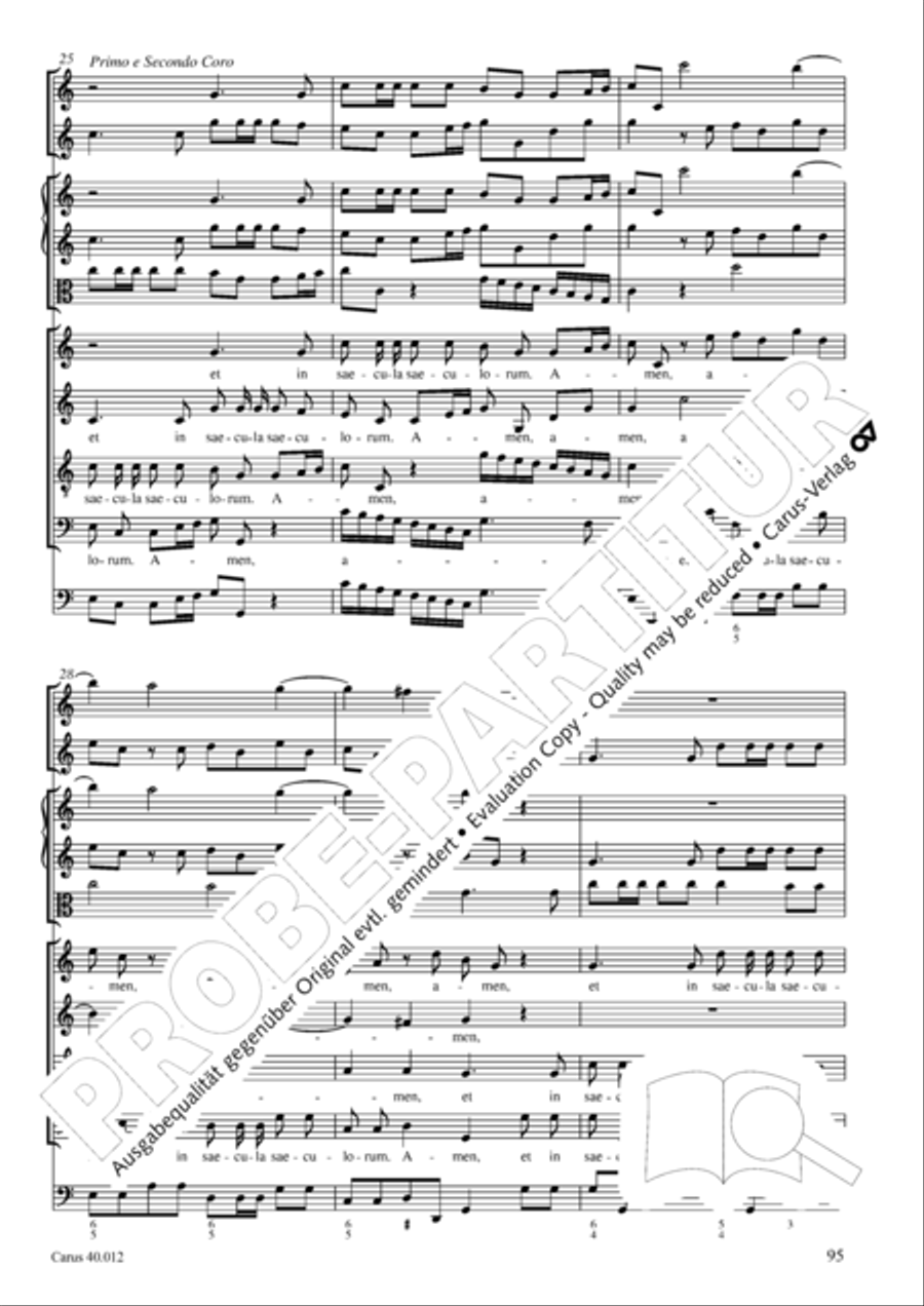 Beatus vir (How blest is he) Psalm 111 4-Part scores gallery preview page 96