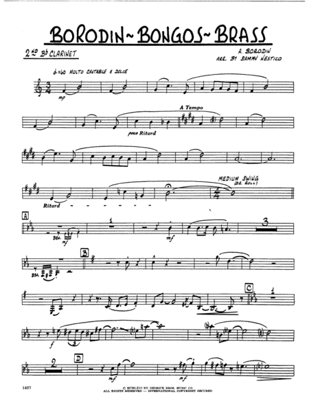 Borodin-Bongos-Brass - 2nd Bb Clarinet
