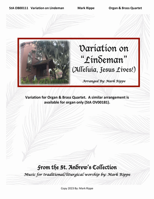 Book cover for Variation on "Lindeman" (Alleluia, Jesus Lives!) StA OB00111