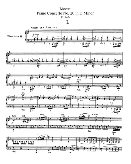 Piano Concerto No 20 in d, K 466 (2 Piano)