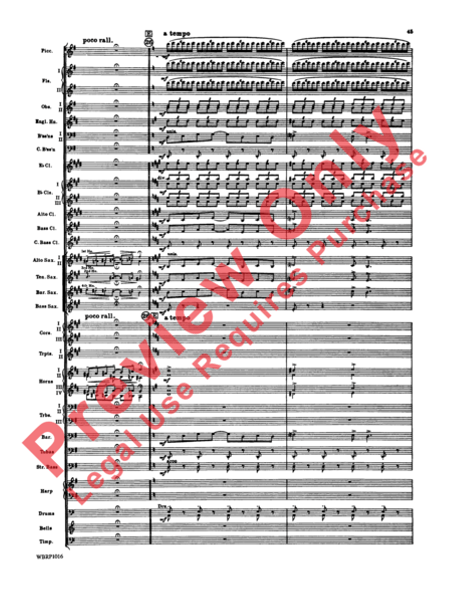 Rhapsody in Blue Concert Band scores gallery preview page 48