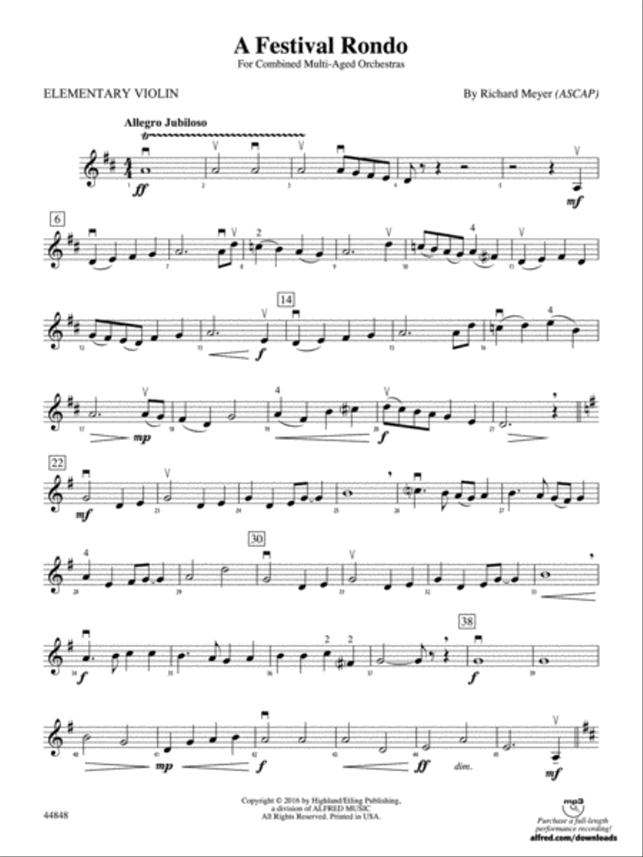 Rondo violin on sale