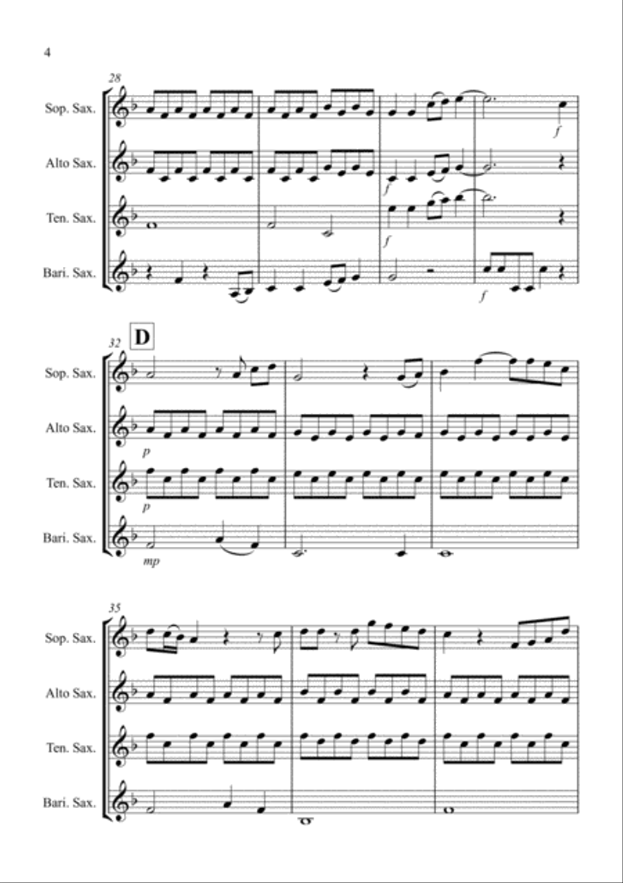 Hey Jude Woodwind Quartet scores gallery preview page 4