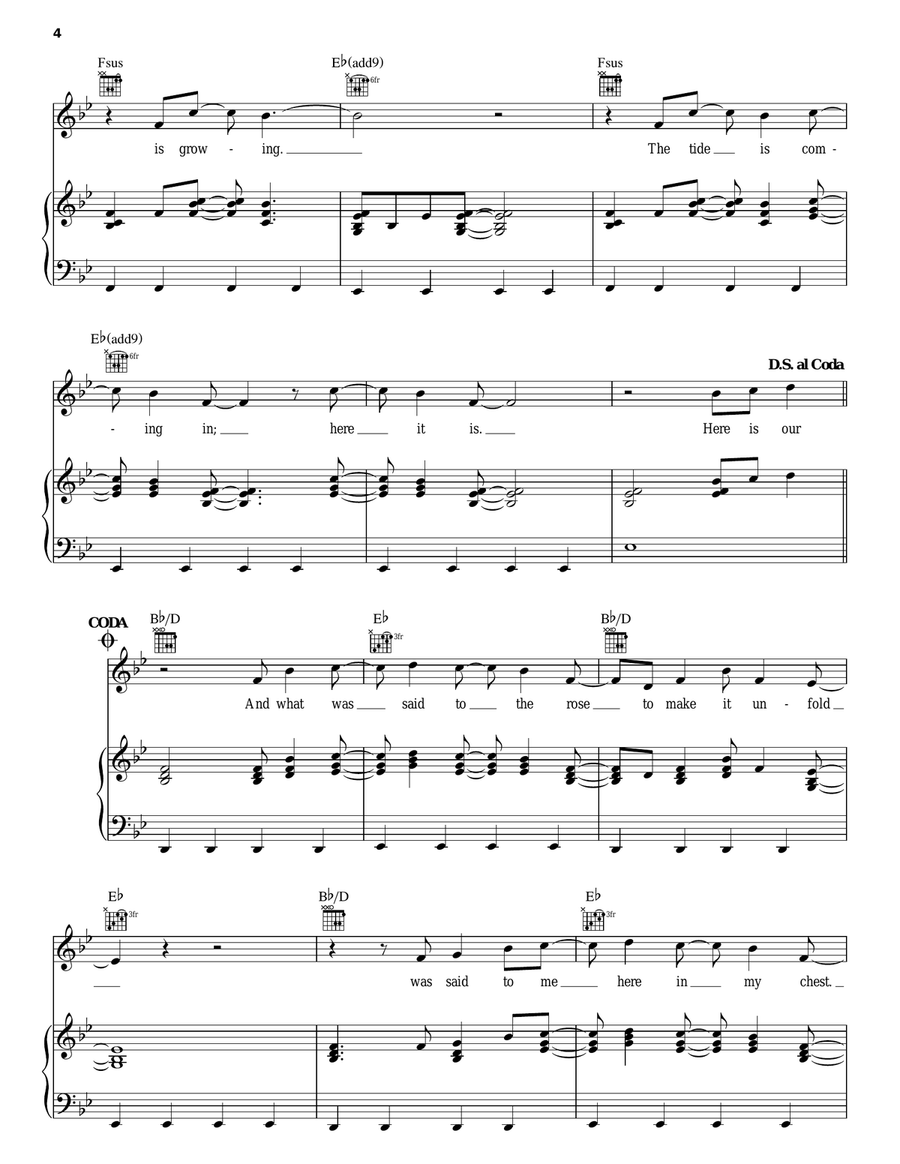 Here Is Our King Piano, Vocal, Guitar scores gallery preview page 4