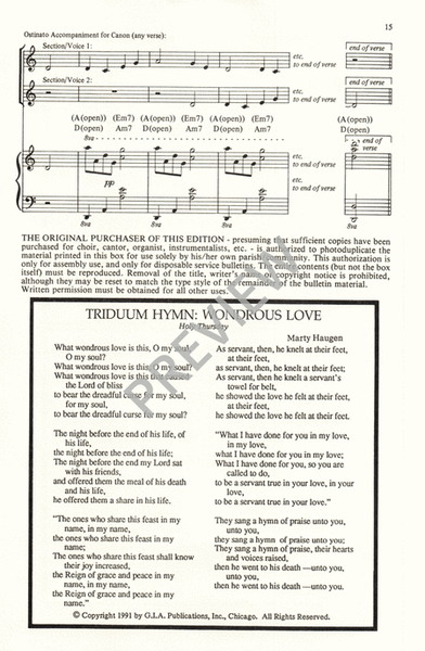 Triduum Hymn: Wondrous Love image number null