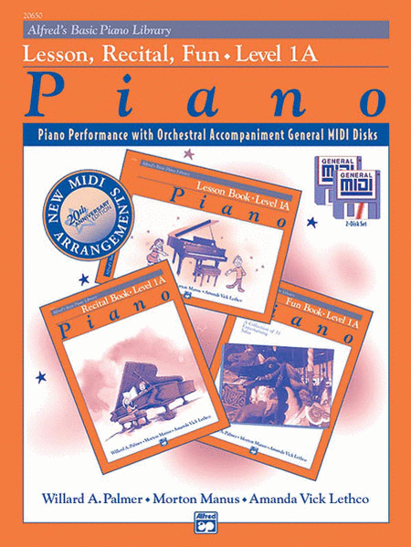 Alfred's Basic Piano Course General MIDI - Lesson, Recital & Fun Books Level 1A
