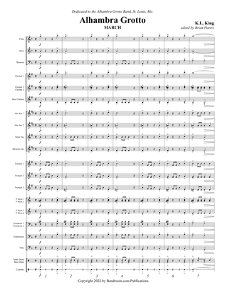 ALHAMBRA GROTTO MARCH (medium - concert band; score, parts, & license to copy)