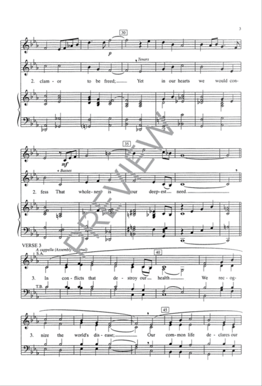 O Christ the Healer We Have Come 4-Part scores gallery preview page 4