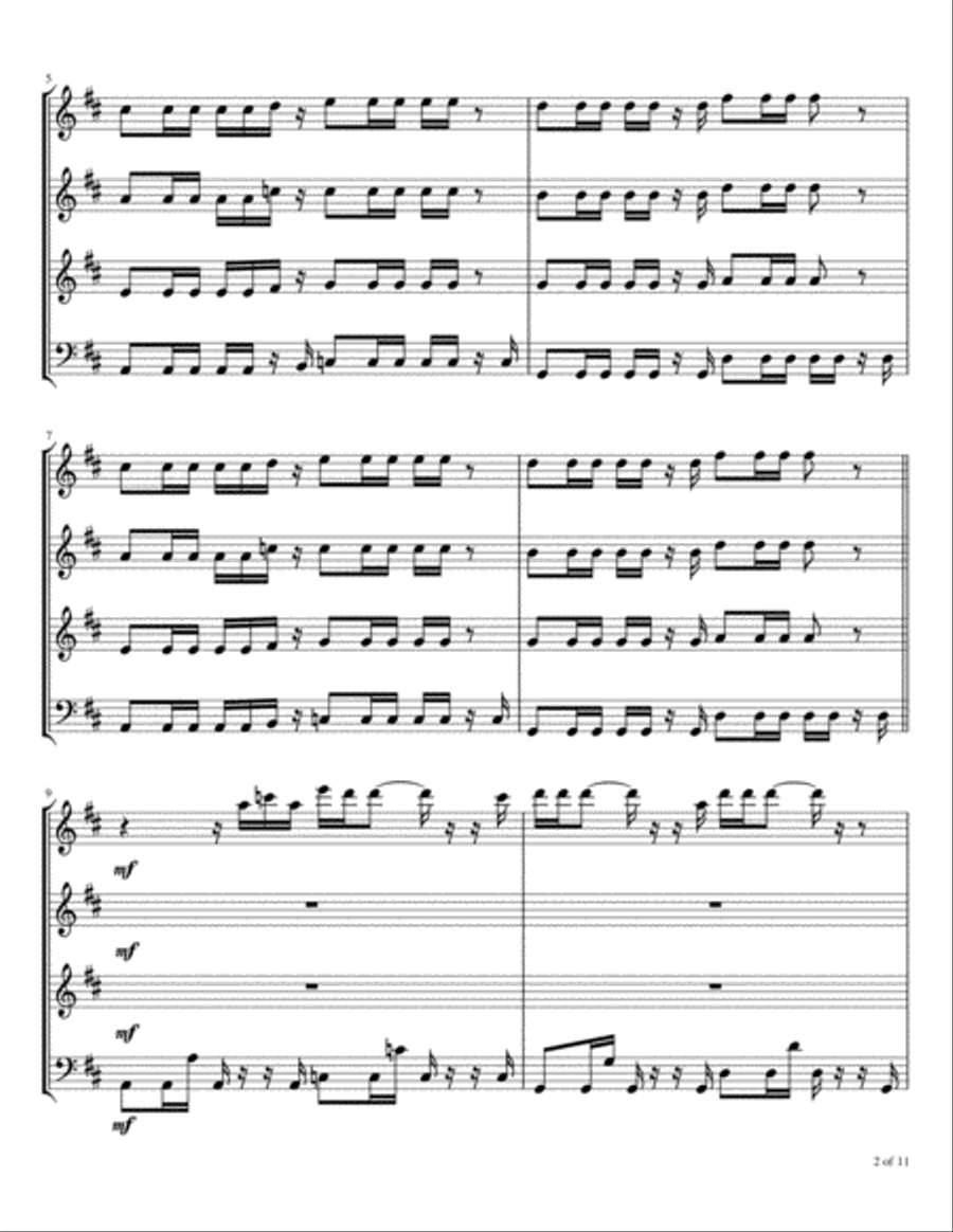 Fly Away Fly Away Woodwind Quartet scores gallery preview page 3