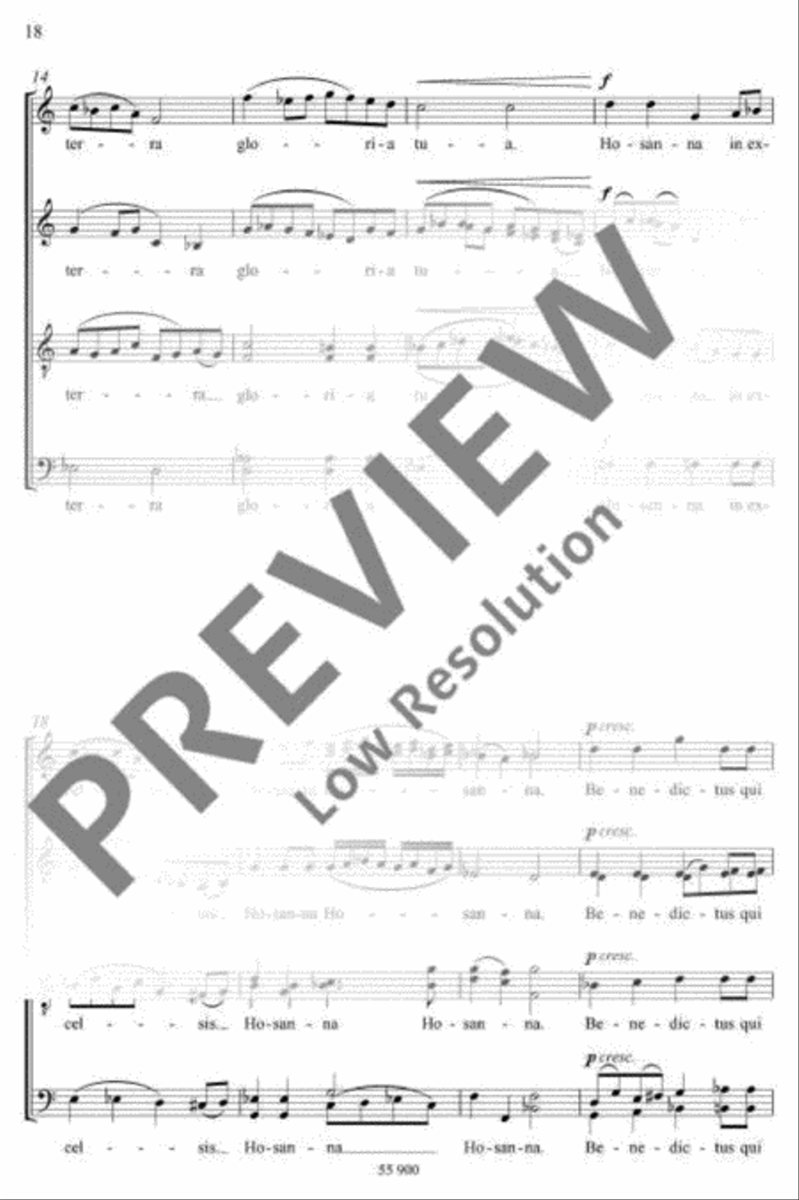 Missa brevis 4-Part scores gallery preview page 19
