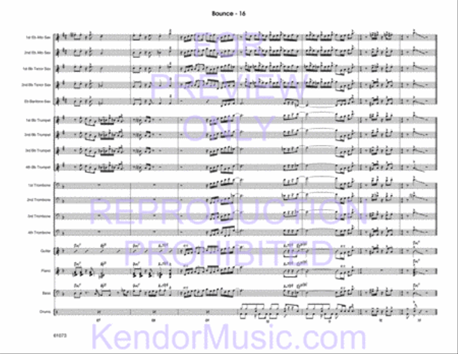 Bounce Jazz Ensemble scores gallery preview page 17