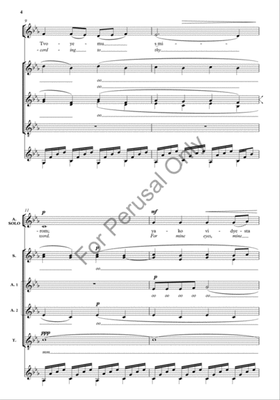 Nunc Dimittis/Ninye otpuschayeshi Divisi scores gallery preview page 4