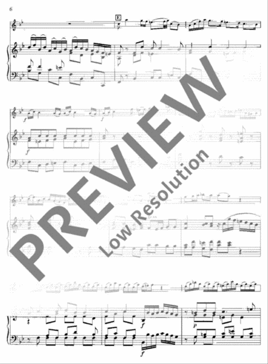 Concerto Bb major No. 292 Flute scores gallery preview page 7