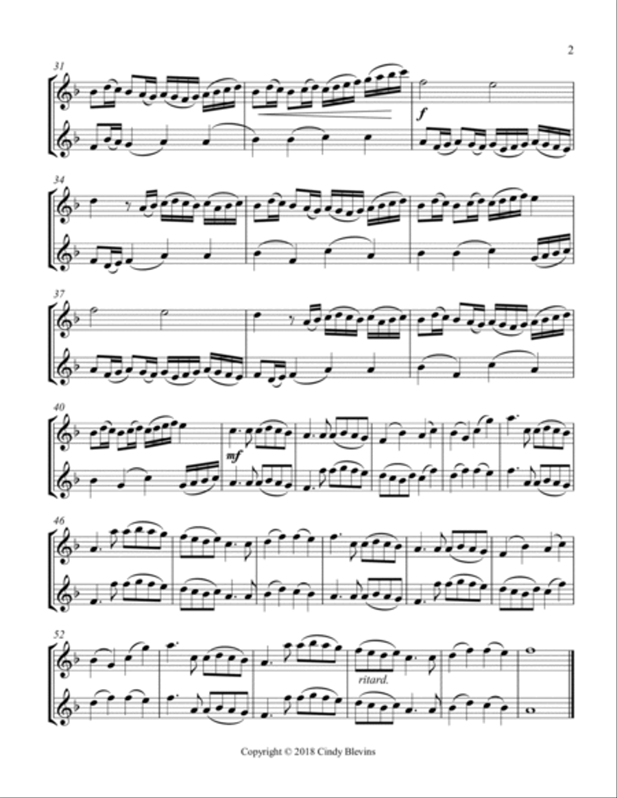 Pachelbel's Canon, for Violin Duet String Duet scores gallery preview page 3