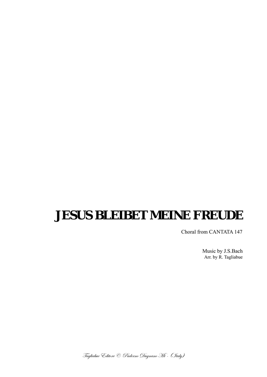 JESUS BLEIBET MEINE FREUDE - from CANTATA 147 - Arr. for Piano/Organ Organ scores gallery preview page 1
