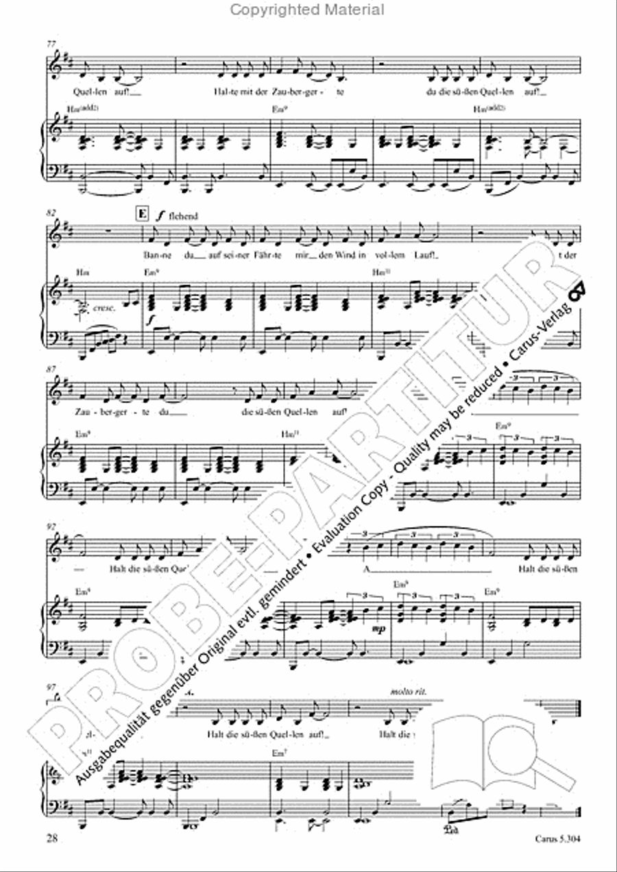 Schindler: Rosenzeit. Ein Liederzyklus uber die Liebe. Chansons fur Singstimme und Klavier Piano scores gallery preview page 29
