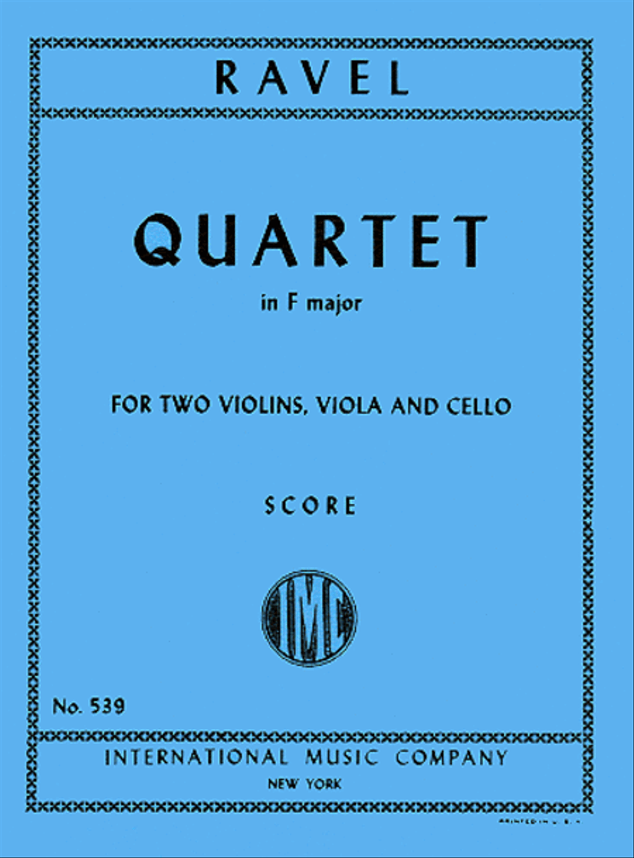 Miniature Score To Quartet In F Major String Quartet scores gallery preview page 1