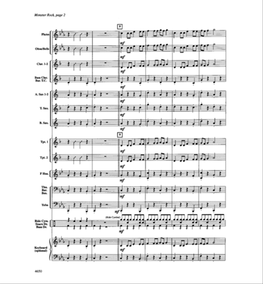 Monster Rock Concert Band scores gallery preview page 3