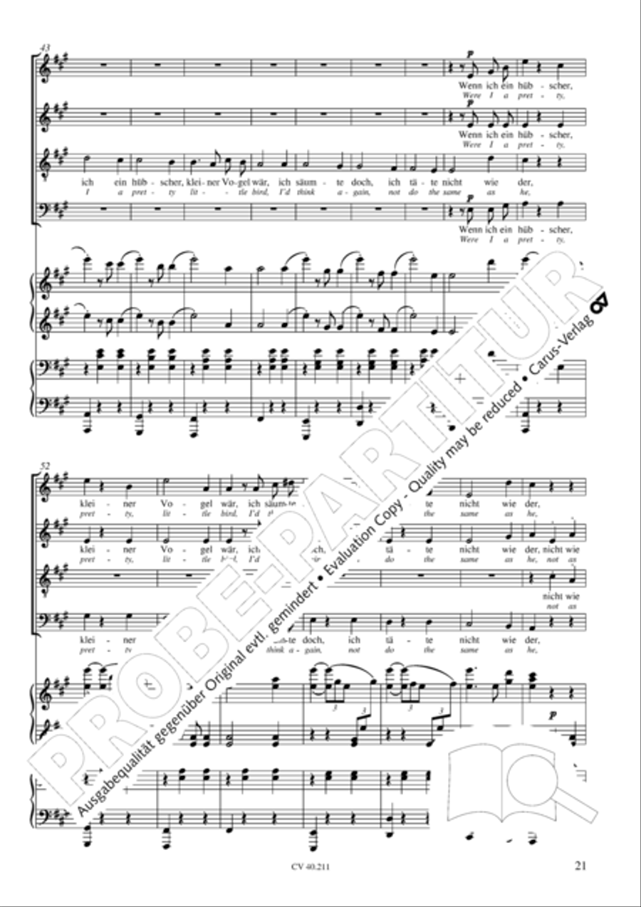 Liebeslieder-Walzer, Op. 52 Choir scores gallery preview page 22