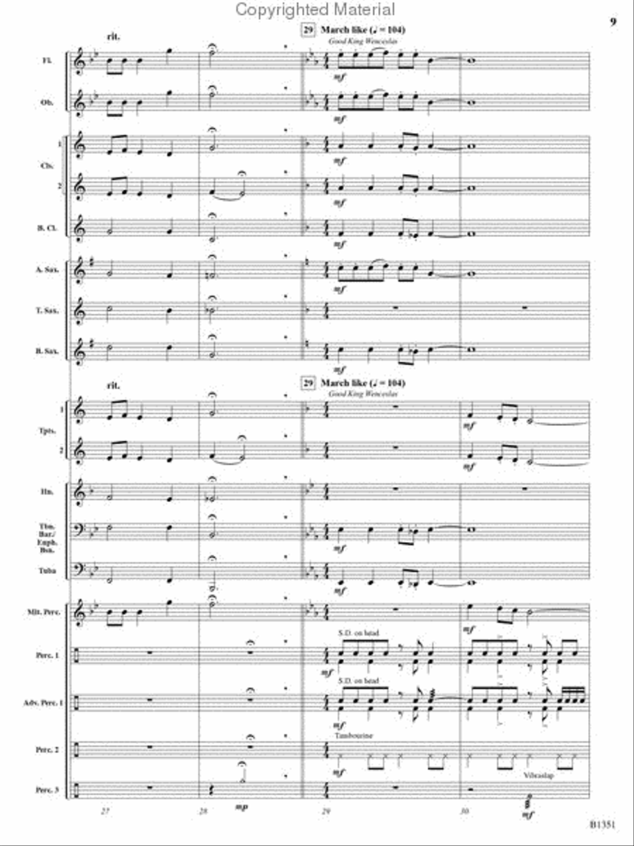 A Canterbury Christmas Concert Band scores gallery preview page 8