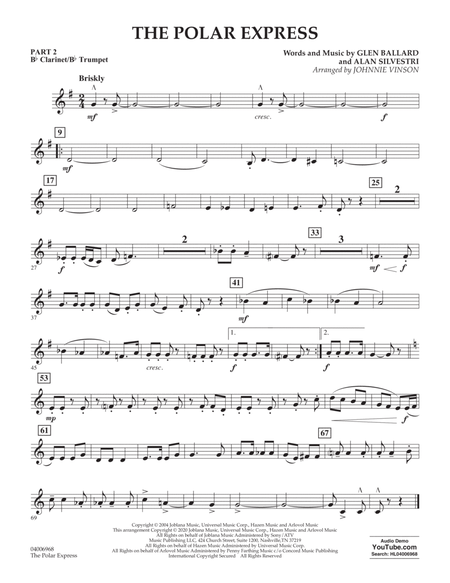 The Polar Express (arr. Johnnie Vinson) - Pt.2 - Bb Clarinet/Bb Trumpet