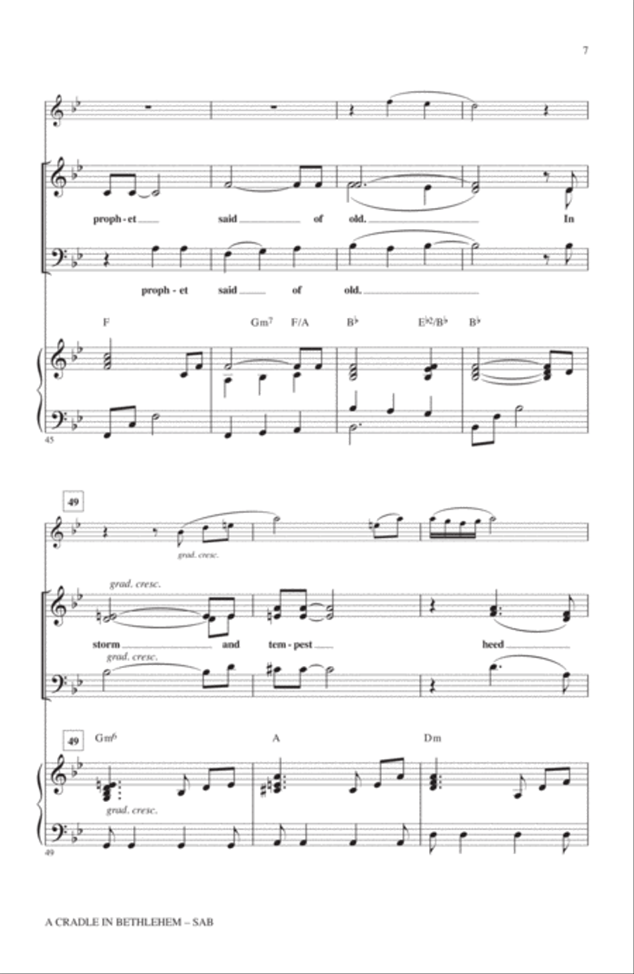 A Cradle In Bethlehem 3-Part scores gallery preview page 6