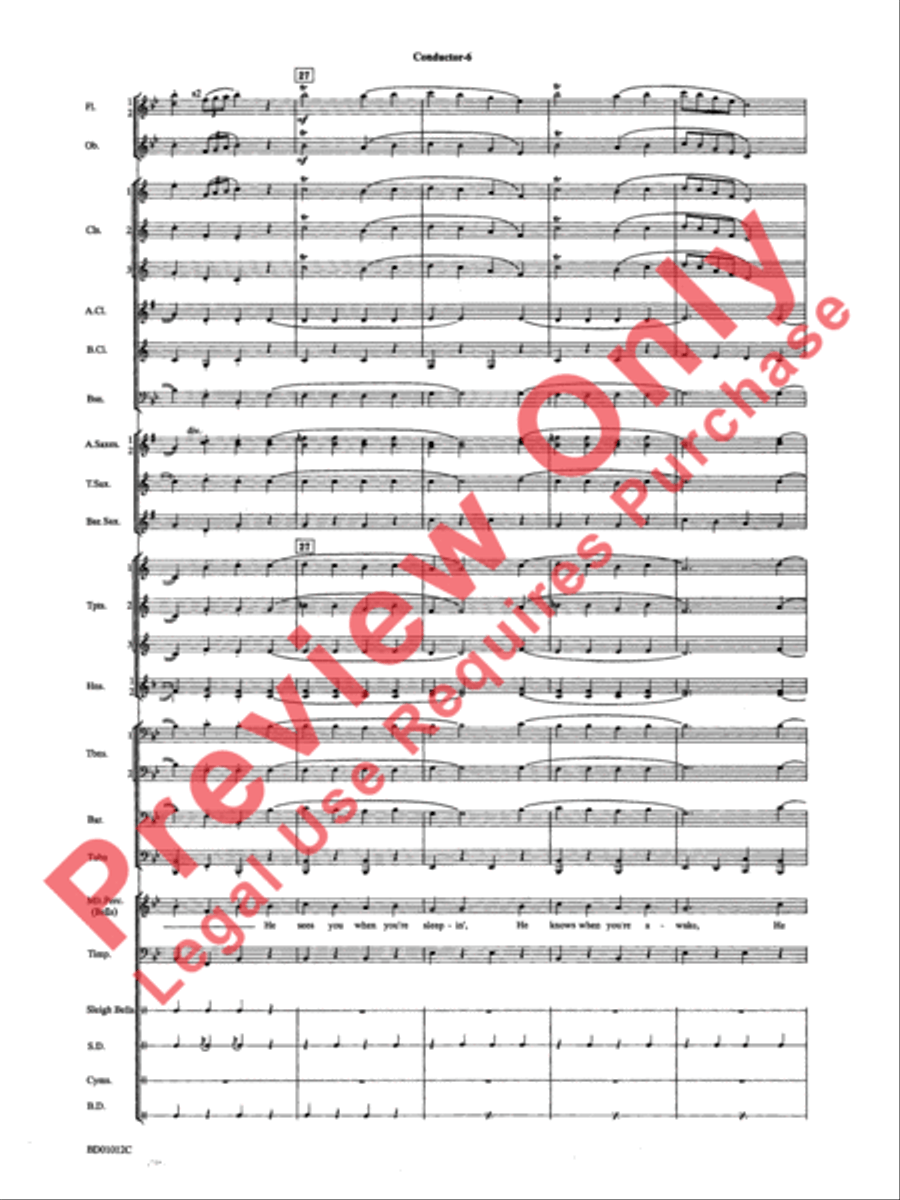 Christmas Pop Sing Along (for Concert Band with Audience Participation) Concert Band scores gallery preview page 8