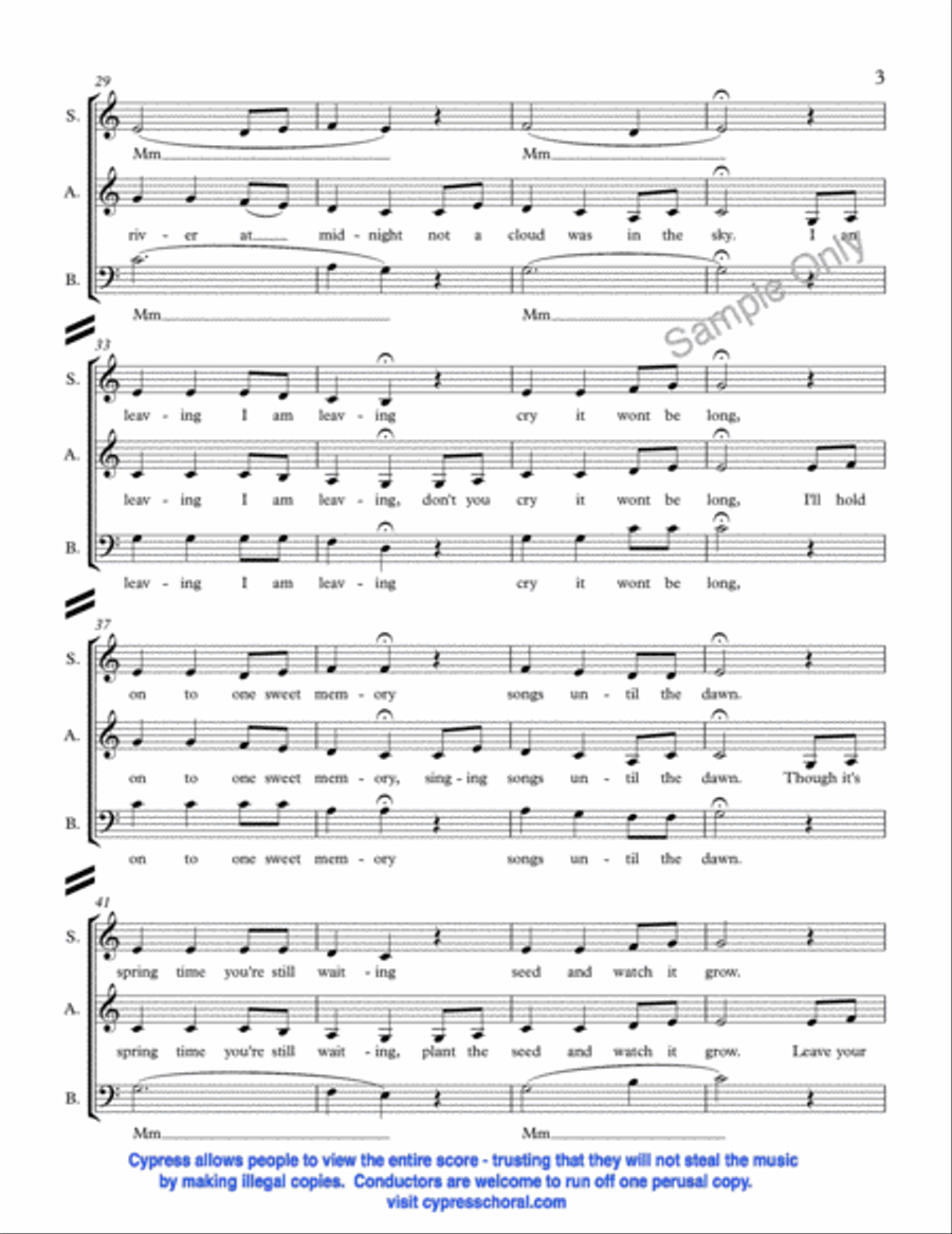 I Am Leaving SSA scores gallery preview page 4