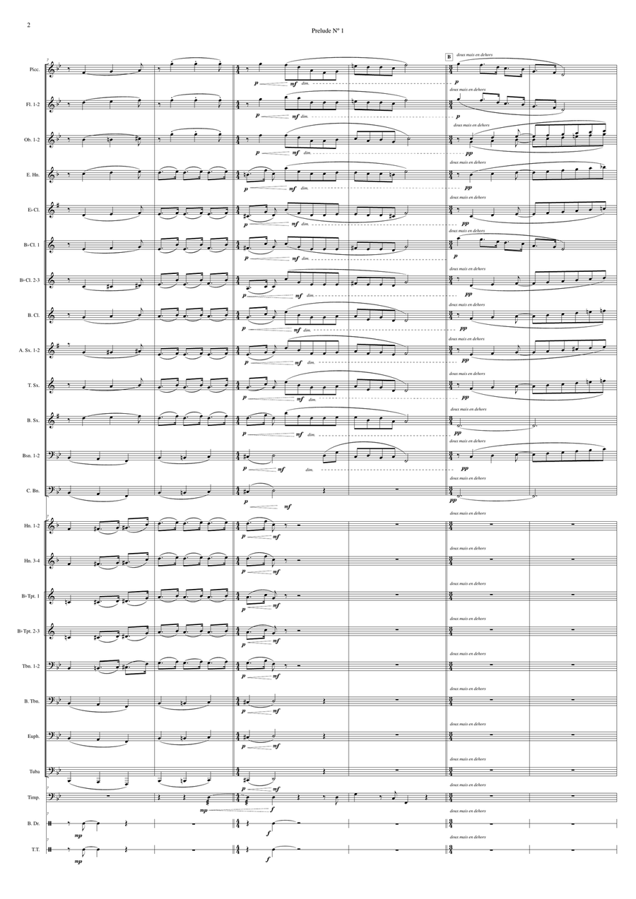 Prelude Nº 1 - Danseuses de Delphes (For Wind Orchestra) Full Orchestra scores gallery preview page 3