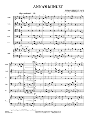Anna's Minuet - Conductor Score (Full Score)