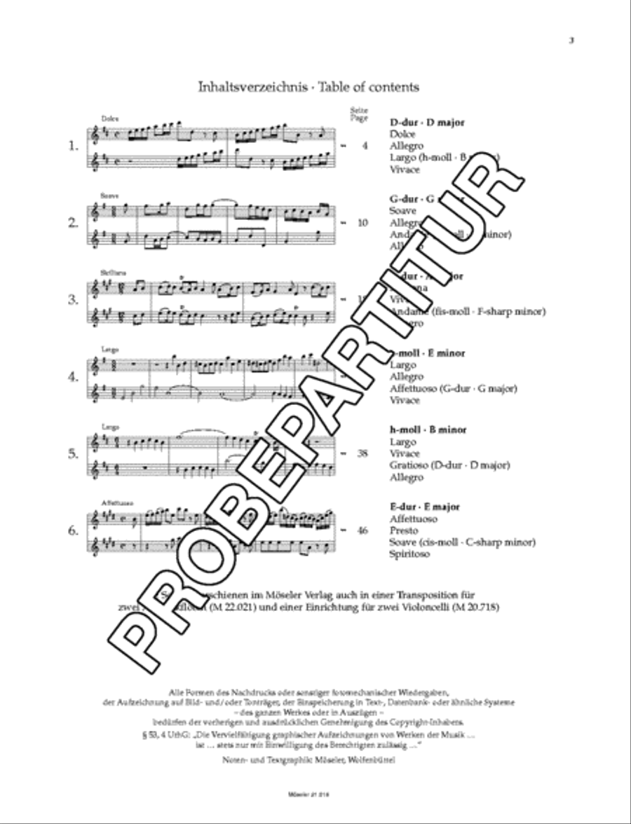 6 Duette/Sonaten op. 2 TWV 40:101-106