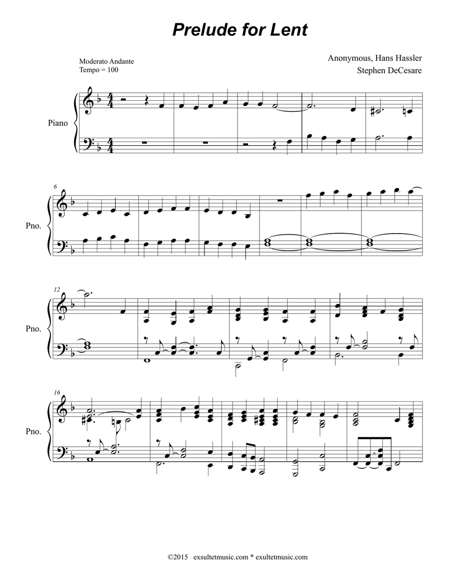 Prelude for Lent Piano Solo scores gallery preview page 2