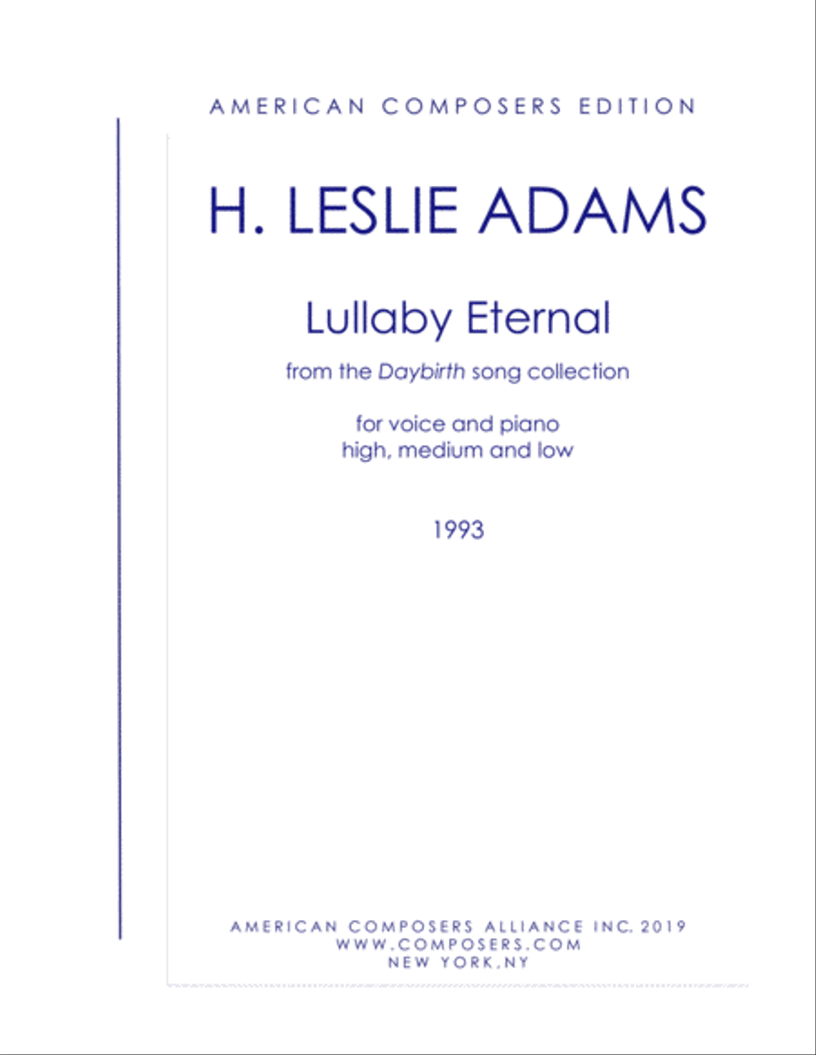 [Adams] Lullaby Eternal (from Daybirth) Voice scores gallery preview page 1