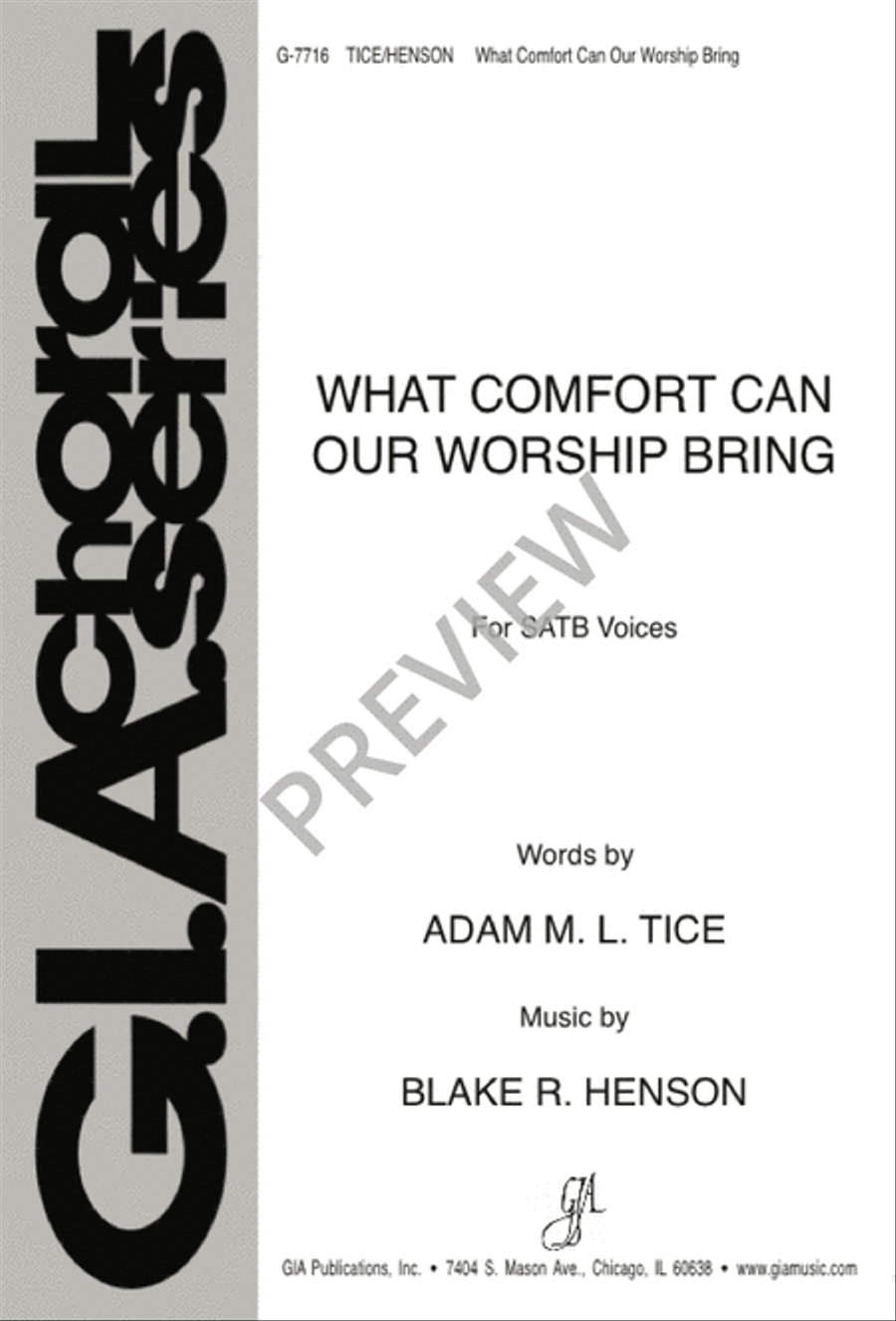 What Comfort Can Our Worship Bring 4-Part scores gallery preview page 1