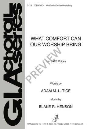 Book cover for What Comfort Can Our Worship Bring