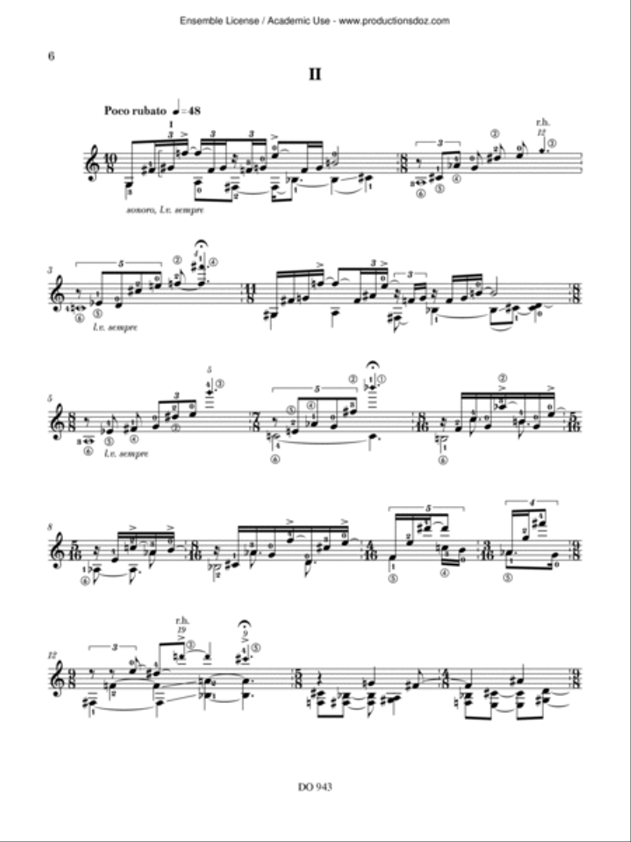 Trois dimensions modales Trois dimensions modales Classical Guitar scores gallery preview page 6
