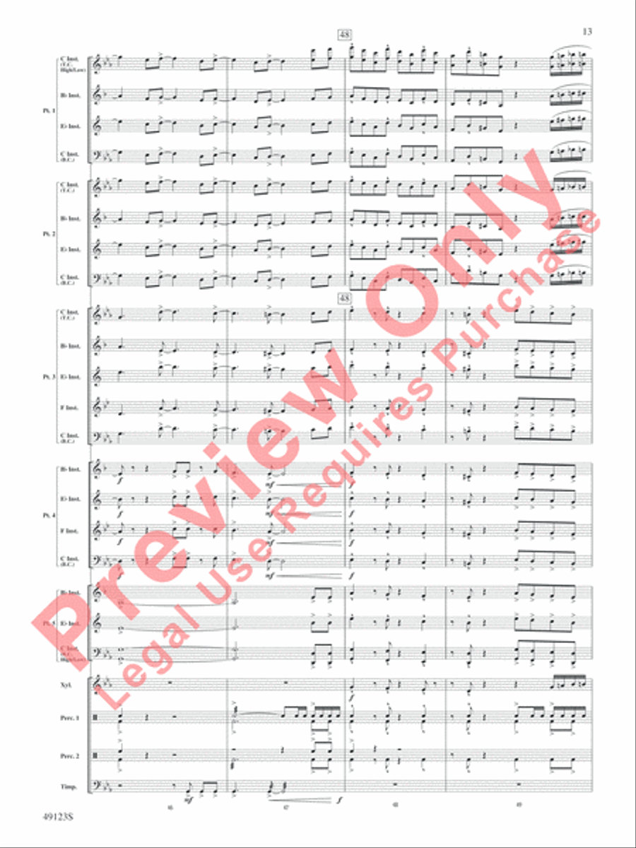 Flamingo Road Concert Band scores gallery preview page 14