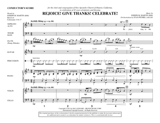 Book cover for Rejoice! Give Thanks! Celebrate! - Score
