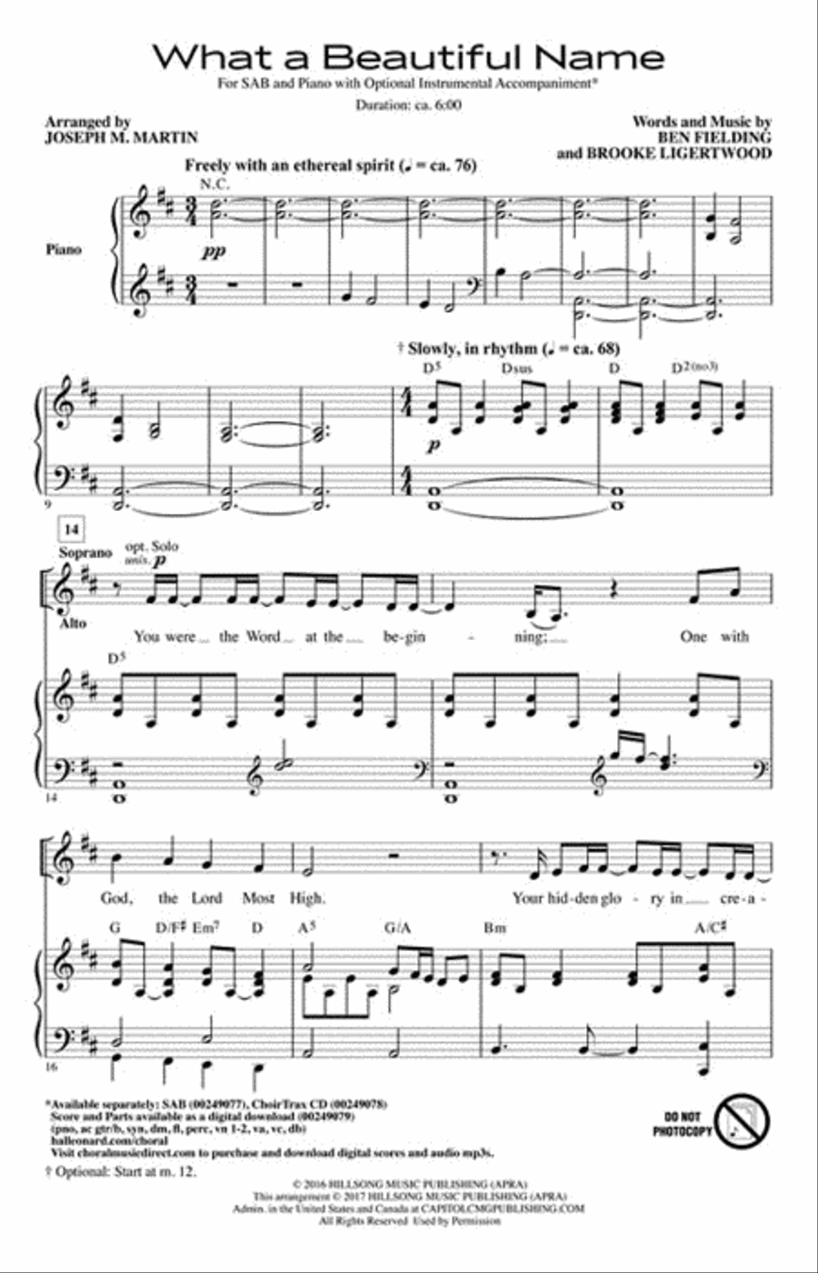 What a Beautiful Name 3-Part scores gallery preview page 2