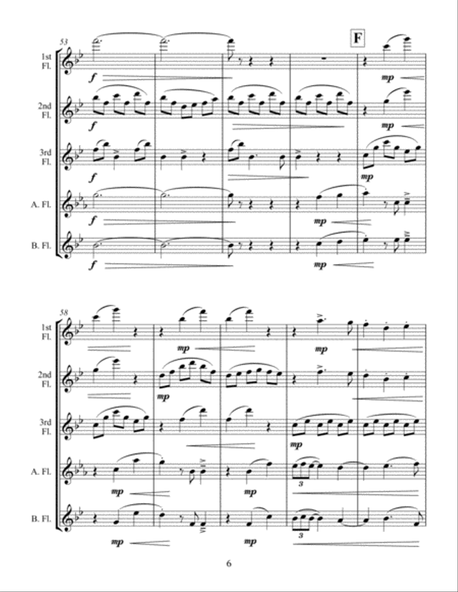 Dancing Devil (flute choir) Flute Choir scores gallery preview page 6