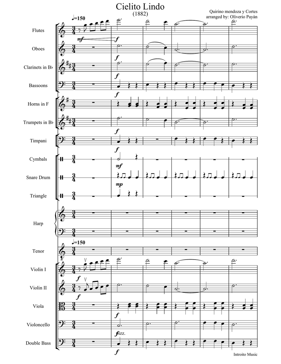 Cielito Lindo Cielito Lindo Full Orchestra scores gallery preview page 1