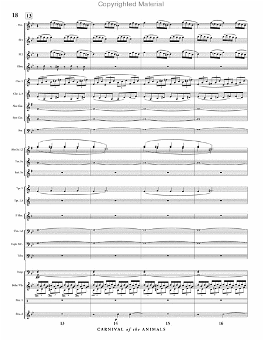 Carnival of the Animals Concert Band scores gallery preview page 19