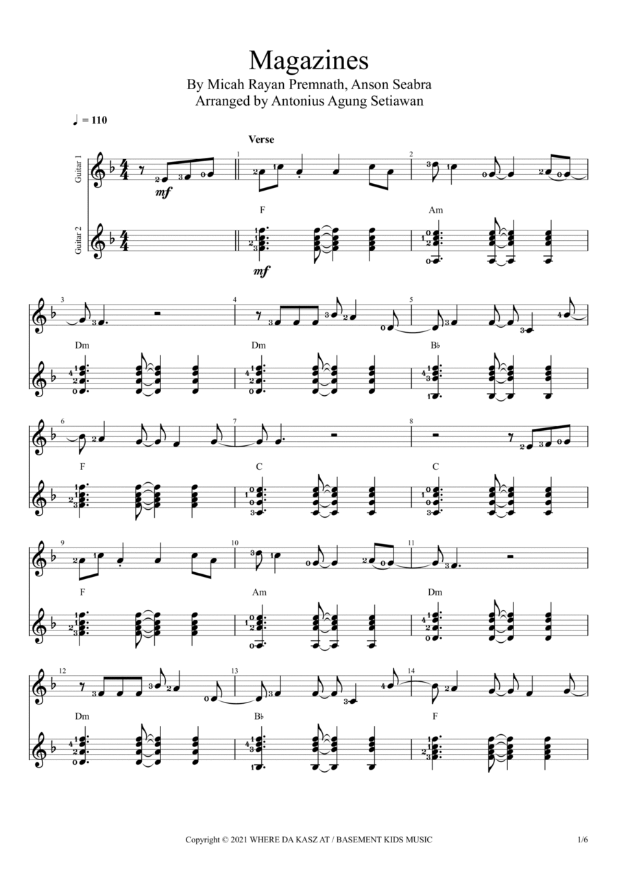 Magazines Guitar Solo scores gallery preview page 1