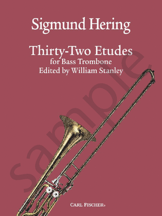 Book cover for 32 Etudes for Bass Trombone