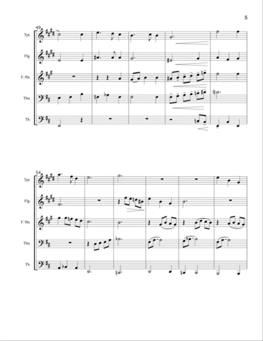 Silent Night Silent Night Brass Ensemble scores gallery preview page 5