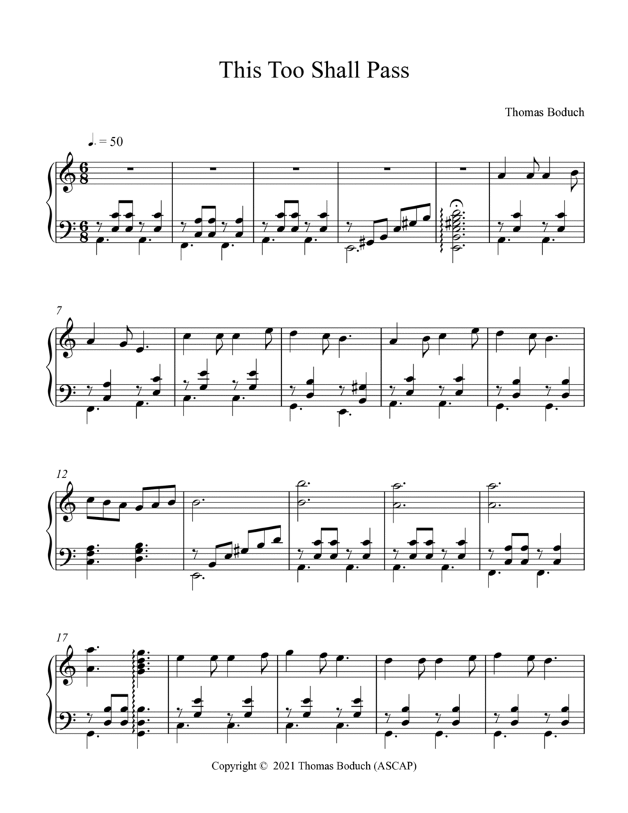 This Too Shall Pass This Too Shall Pass Piano Solo scores gallery preview page 1