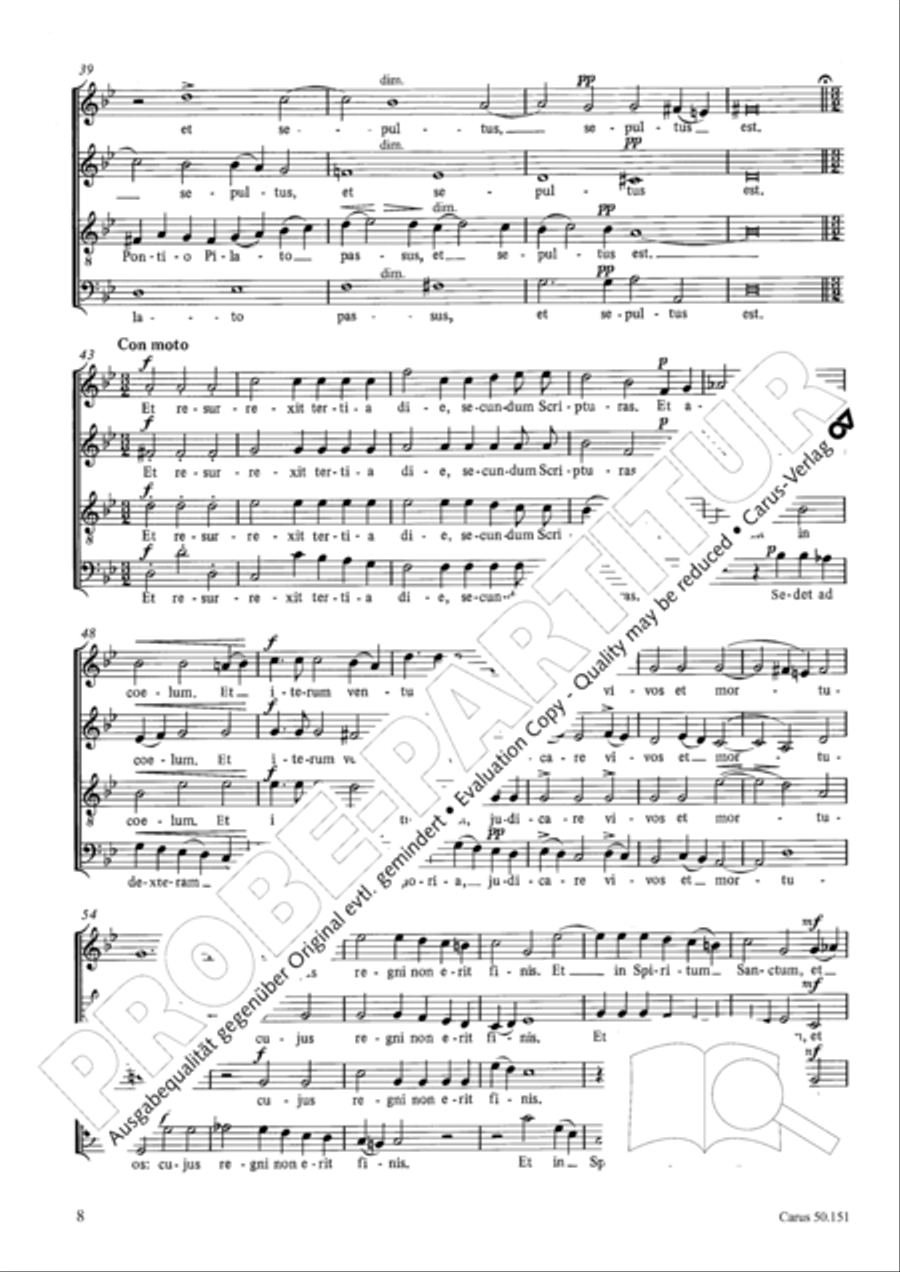Missa St. Crucis in G Missa St. Crucis in G 4-Part scores gallery preview page 9