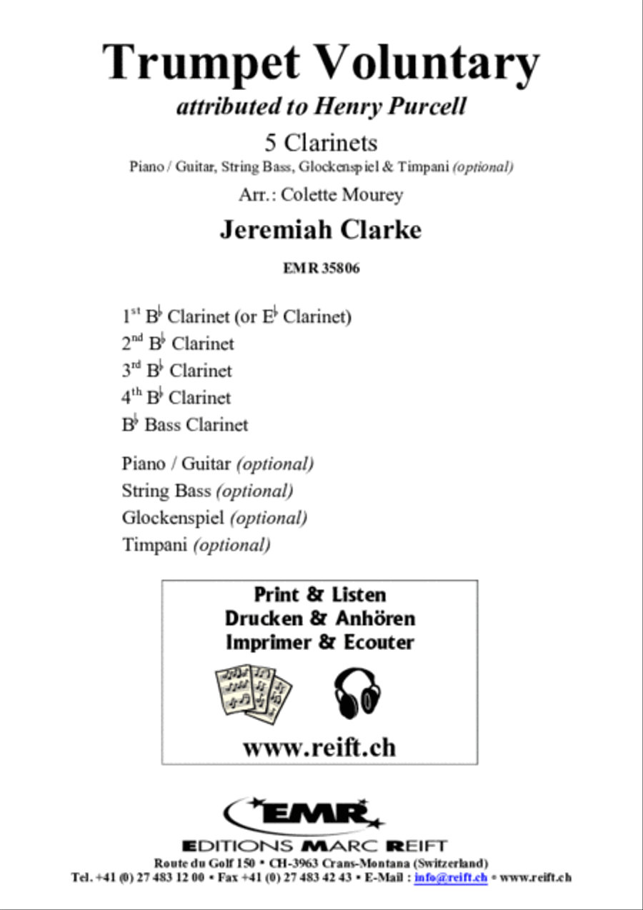 Trumpet Voluntary Trumpet Voluntary Clarinet scores gallery preview page 2